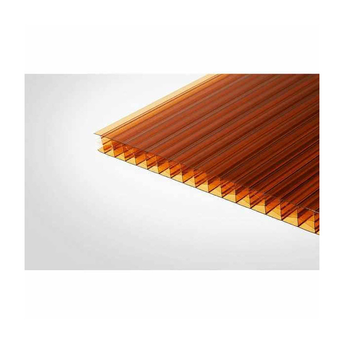 Сотовый поликарбонат 8 мм ULTRAMARIN янтарь 2100х6000 мм